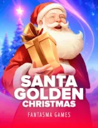 santa golden christmas official logo